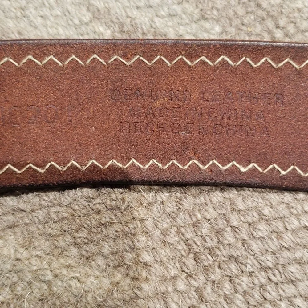 Genuine Leather Belt Mens 38 Rustic 1.5
